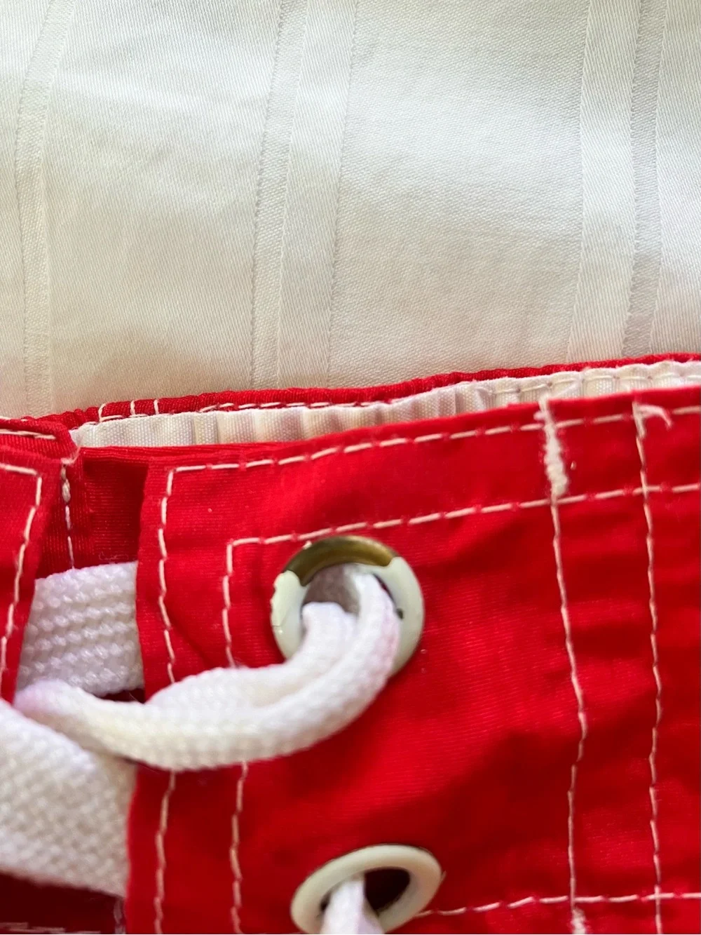 Men's Red Board Shorts with Side Cargo